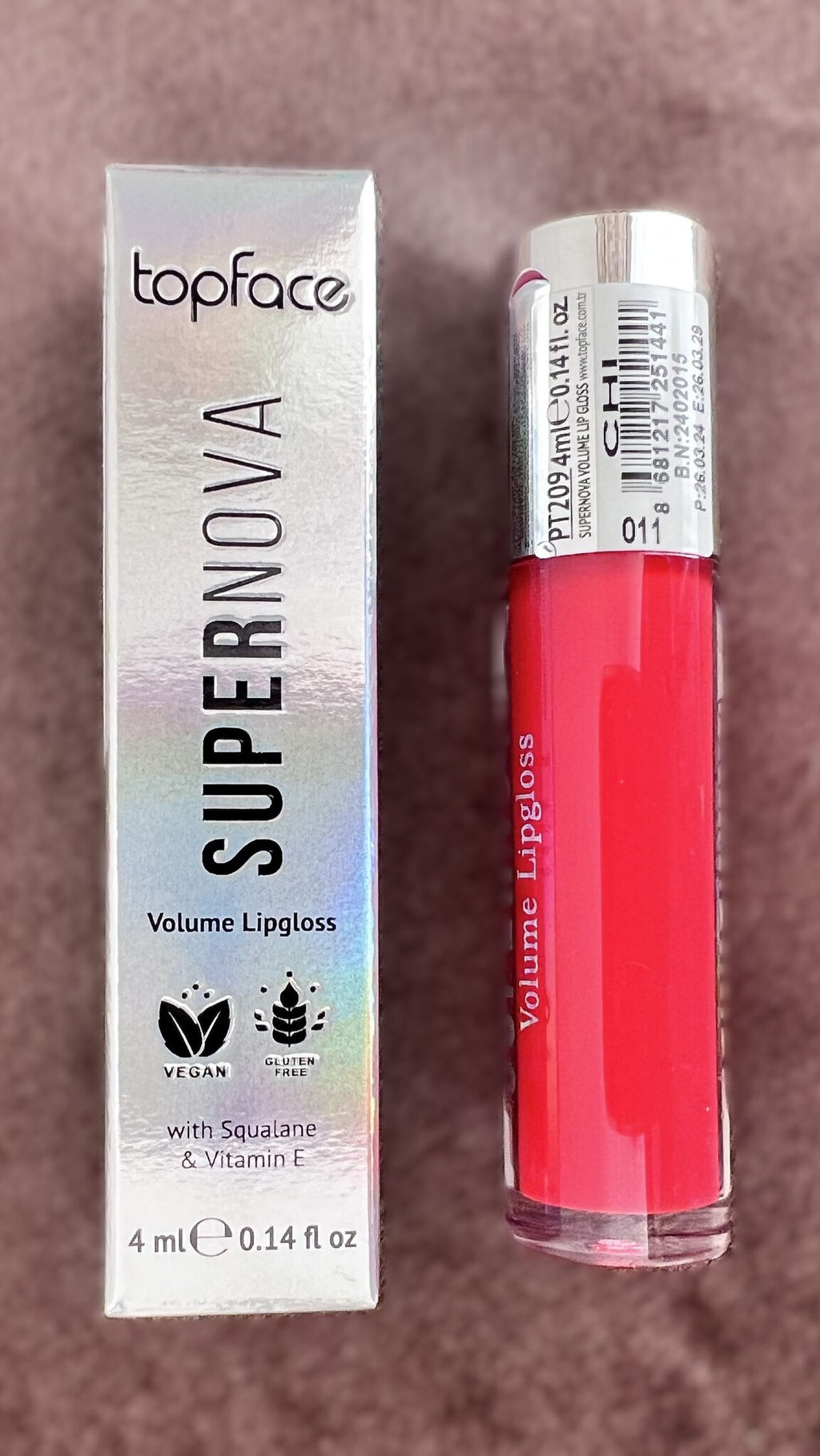Topface Блеск для губ "Supernova Volume Lipgloss" тон 011 4мл РТ209