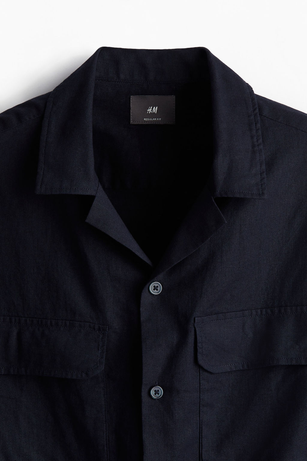 Camisa cargo en mezcla de lino Regular Fit - H&m фото 7
