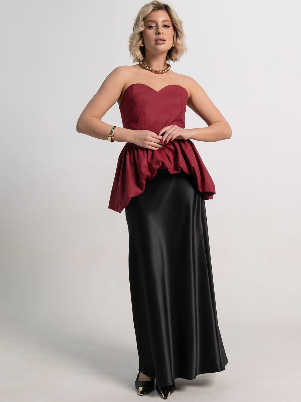 Корсет Эпатаж (вишневый) Б15216-53М - Lt collection фото 6