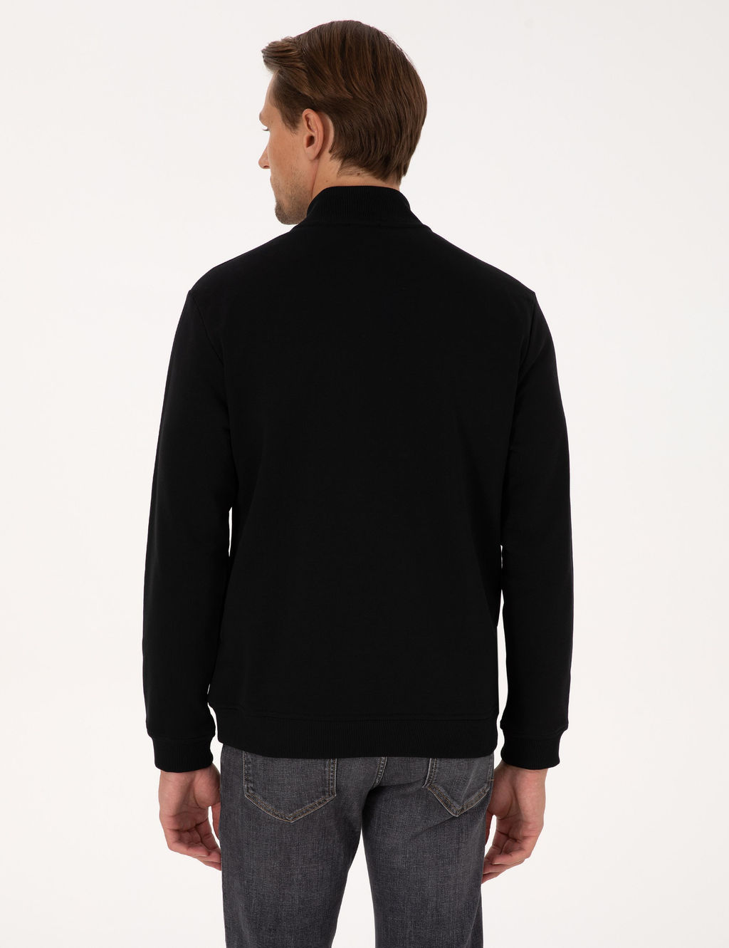 Siyah Regular Fit Sweatshirt - Pierre cardin фото 5