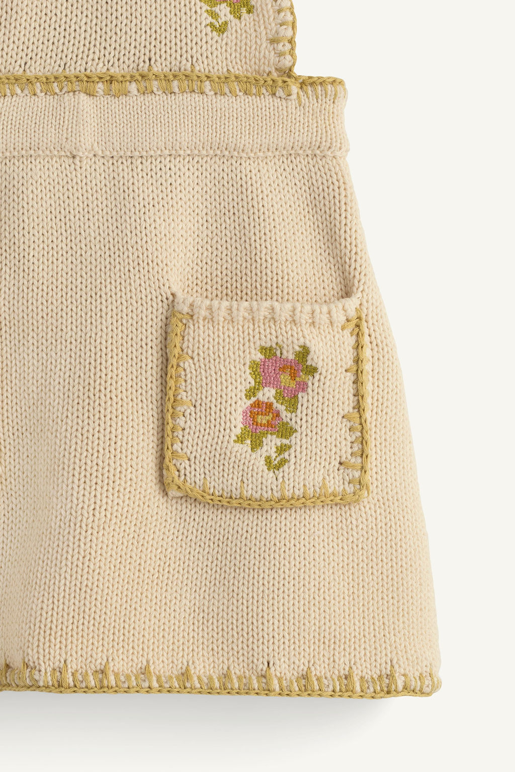 PICHI PUNTO FLORES BORDADAS PUNTO DE CRUZ LIMITED EDITION / Blanco - Zara фото 9