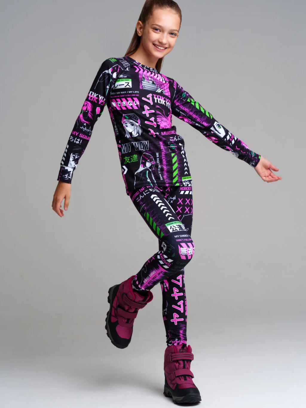 32321469 Термокомплект трикотажный для девочек: брюки, толстовка для эпизодического использования - Playtoday фото 3