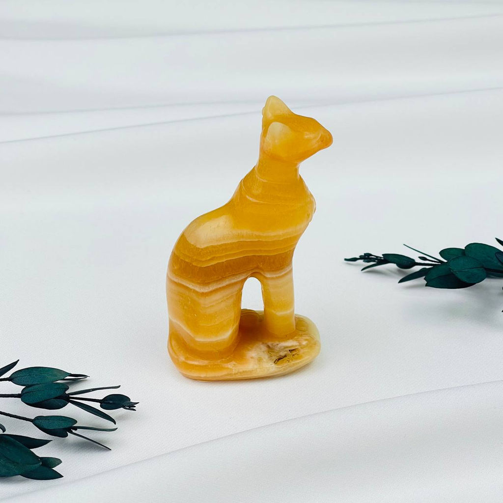 Статуэтка Кошка из Кальцита - Радуга самоцветов фото 4