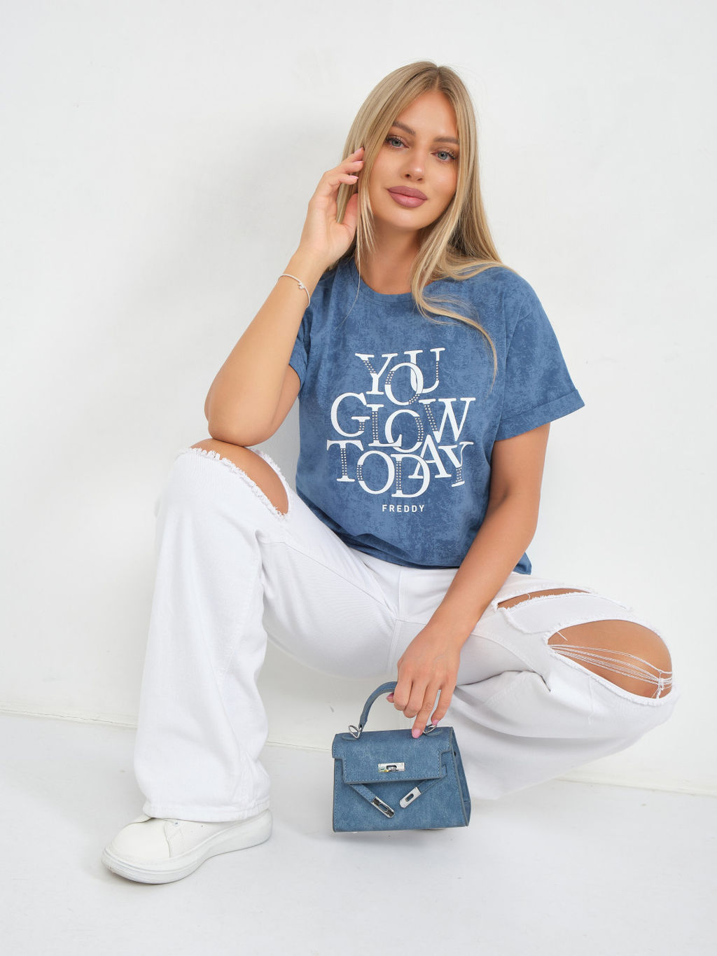 Футболка варенка Хлопок 100% Лиона индиго - Ивассорти фото 8