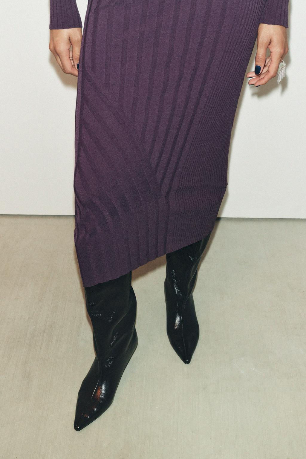 RIBBED KNIT DRESS - Zara фото 10