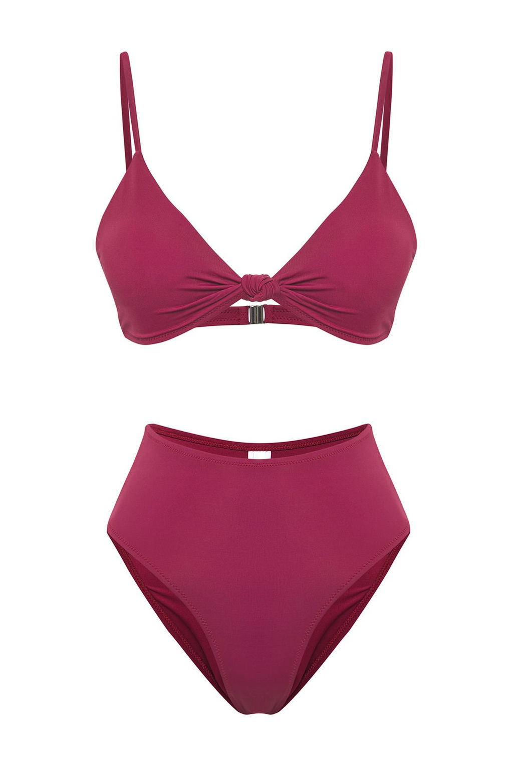 TRENDYOLMILLA Siyah Ucgen Yuksek Bel Regular Bikini Tak?m? TBESS25BT00104  фото 9