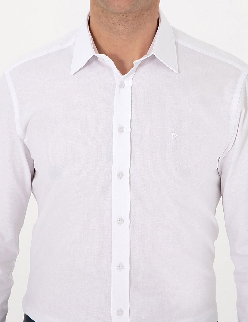 Beyaz Regular Fit Uzun Kollu G_mlek - Pierre cardin фото 6