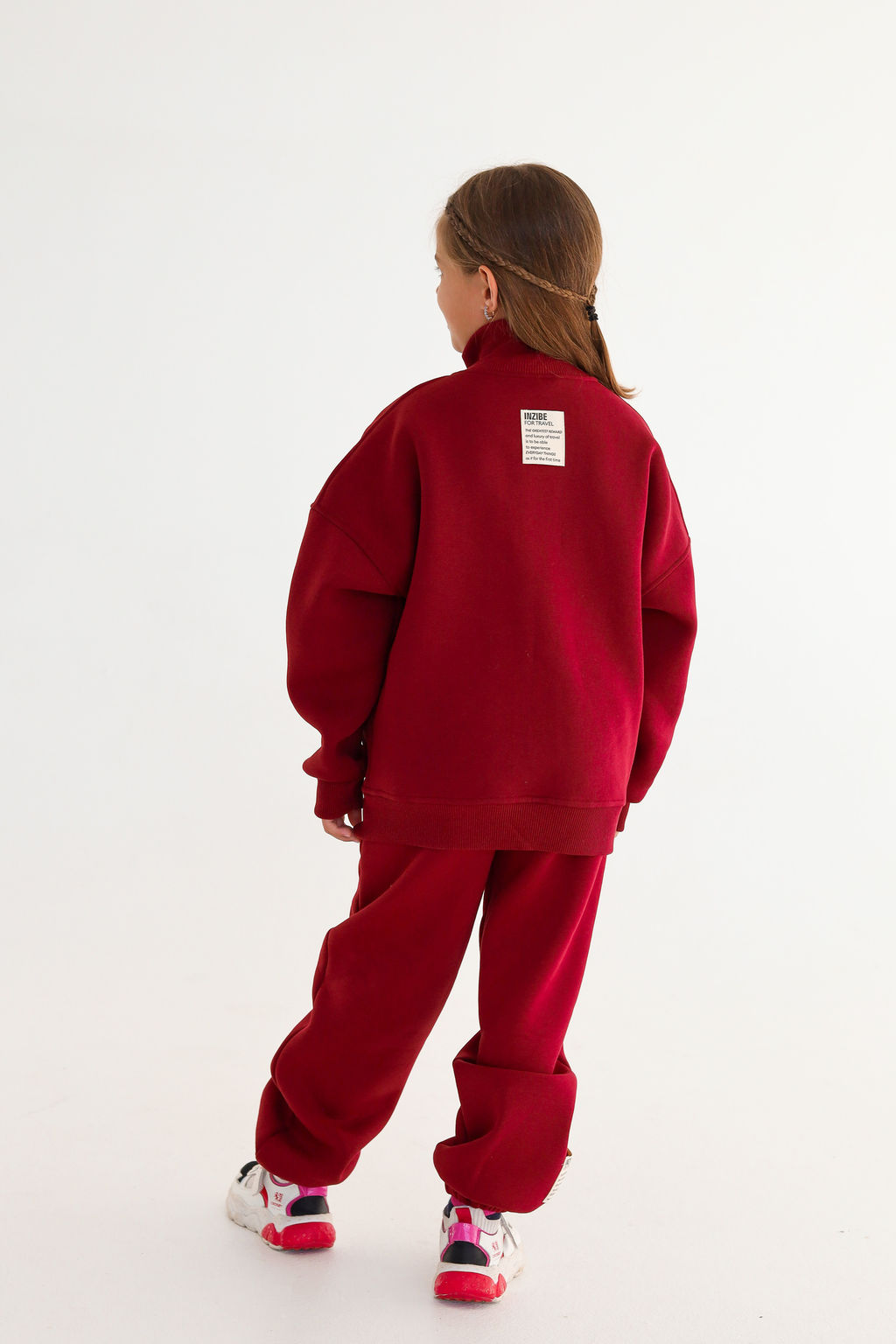 Бомбер утепленный, бордо - Inzibe фото 8