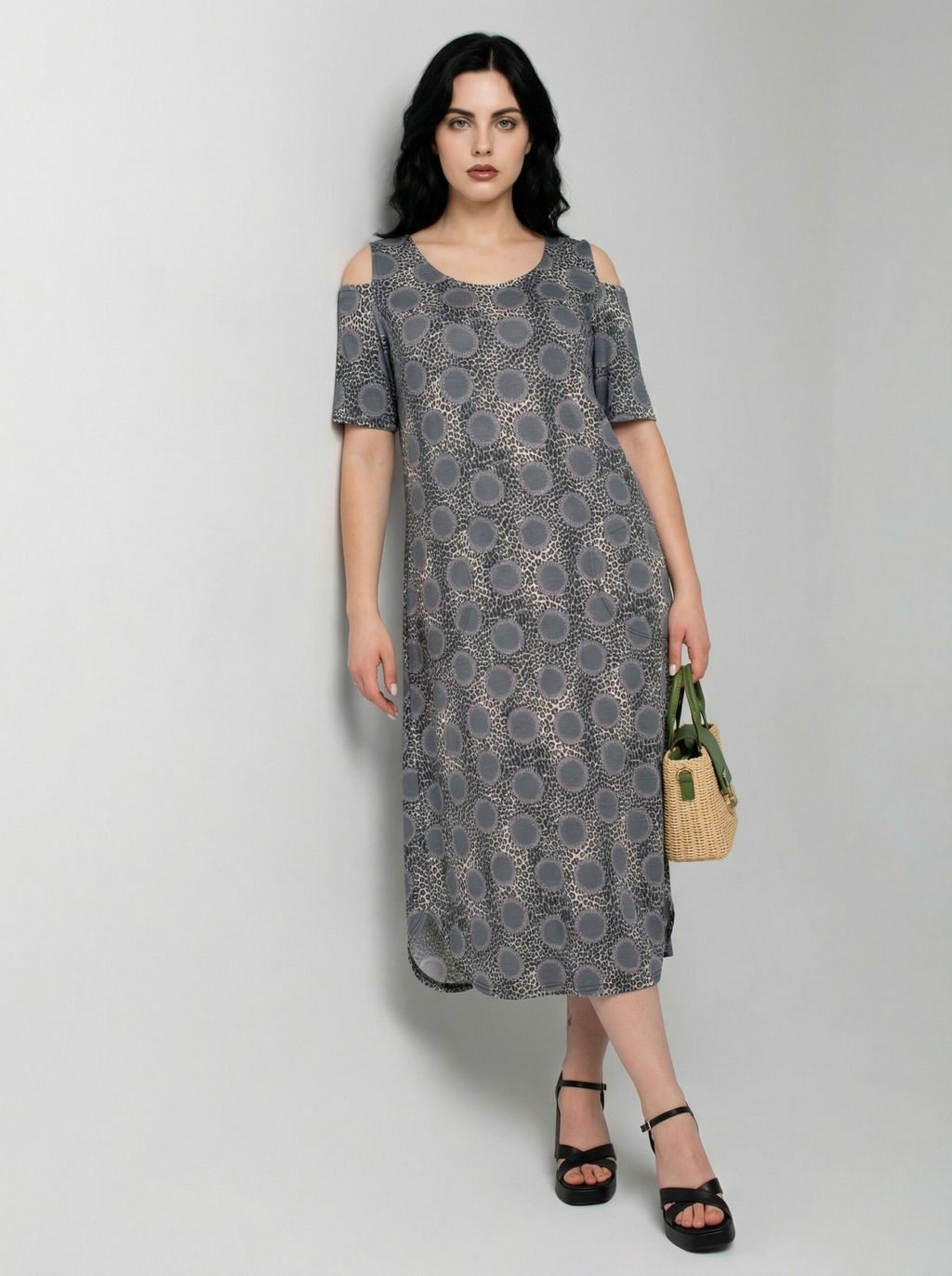 Платье женское кулирка "ВЛАДА" ЛЕО СЕРЫЙ