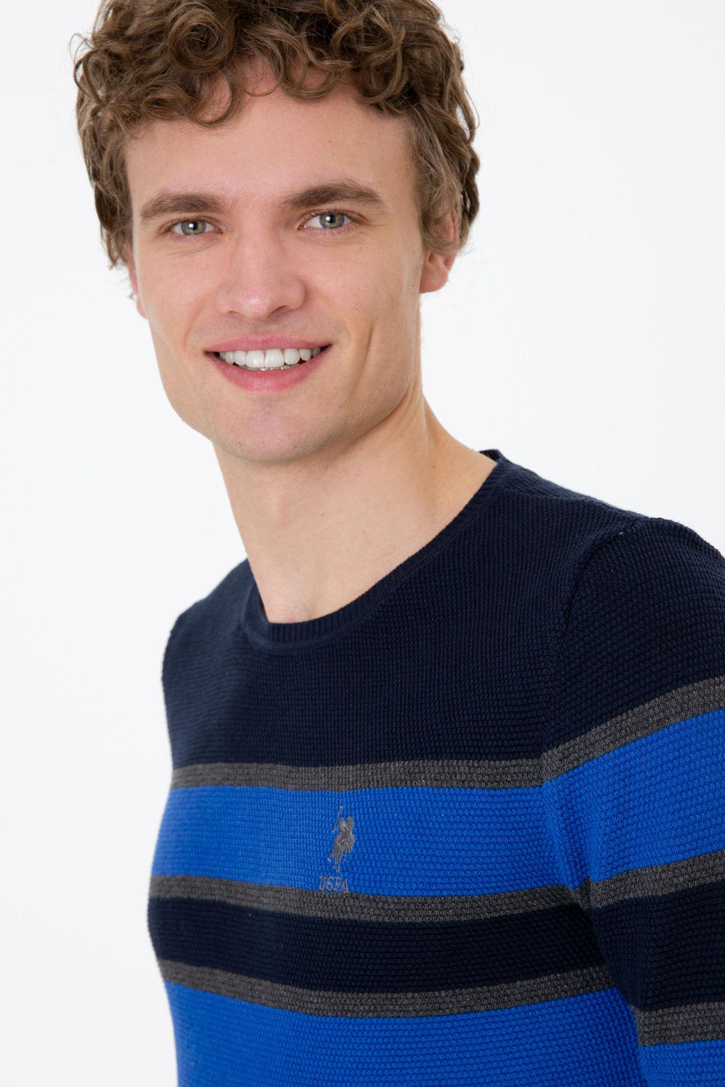 Erkek Lacivert Bisiklet Yaka Triko Kazak