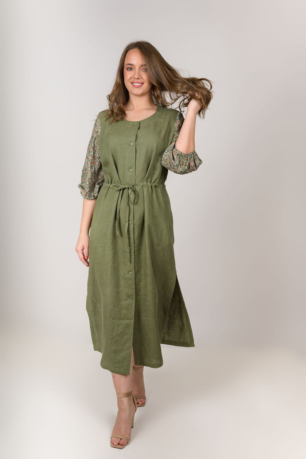 Платье  100% лен