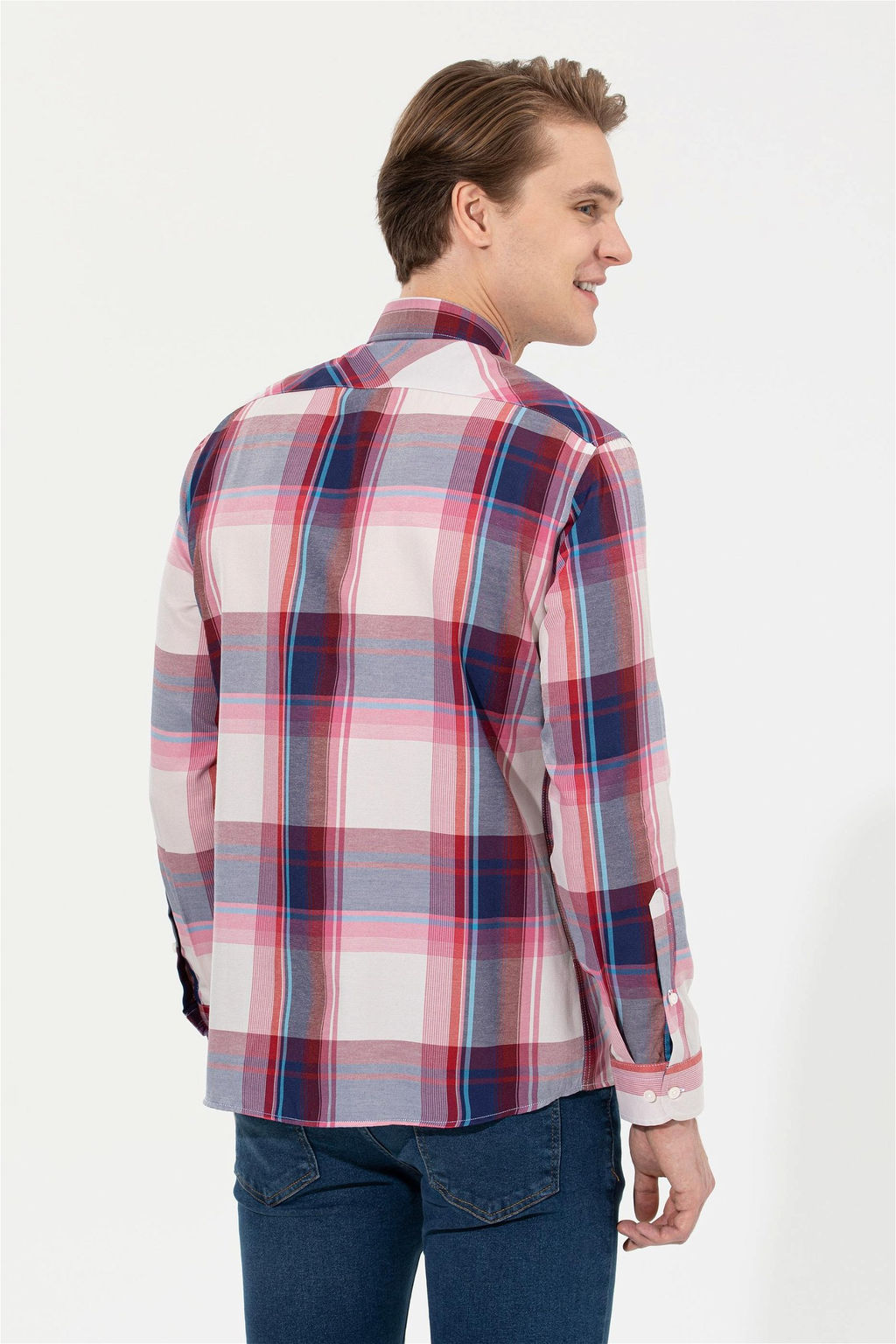U. S. Polo Assn Мужская красная рубашка в шотландскую клетку - U.s. polo assn фото 11