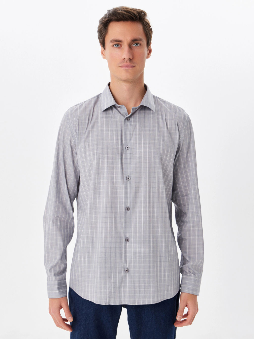 Сорочка мужская длинный рукав GREG 335/238/180/ZN/1p STRETCH  фото 8