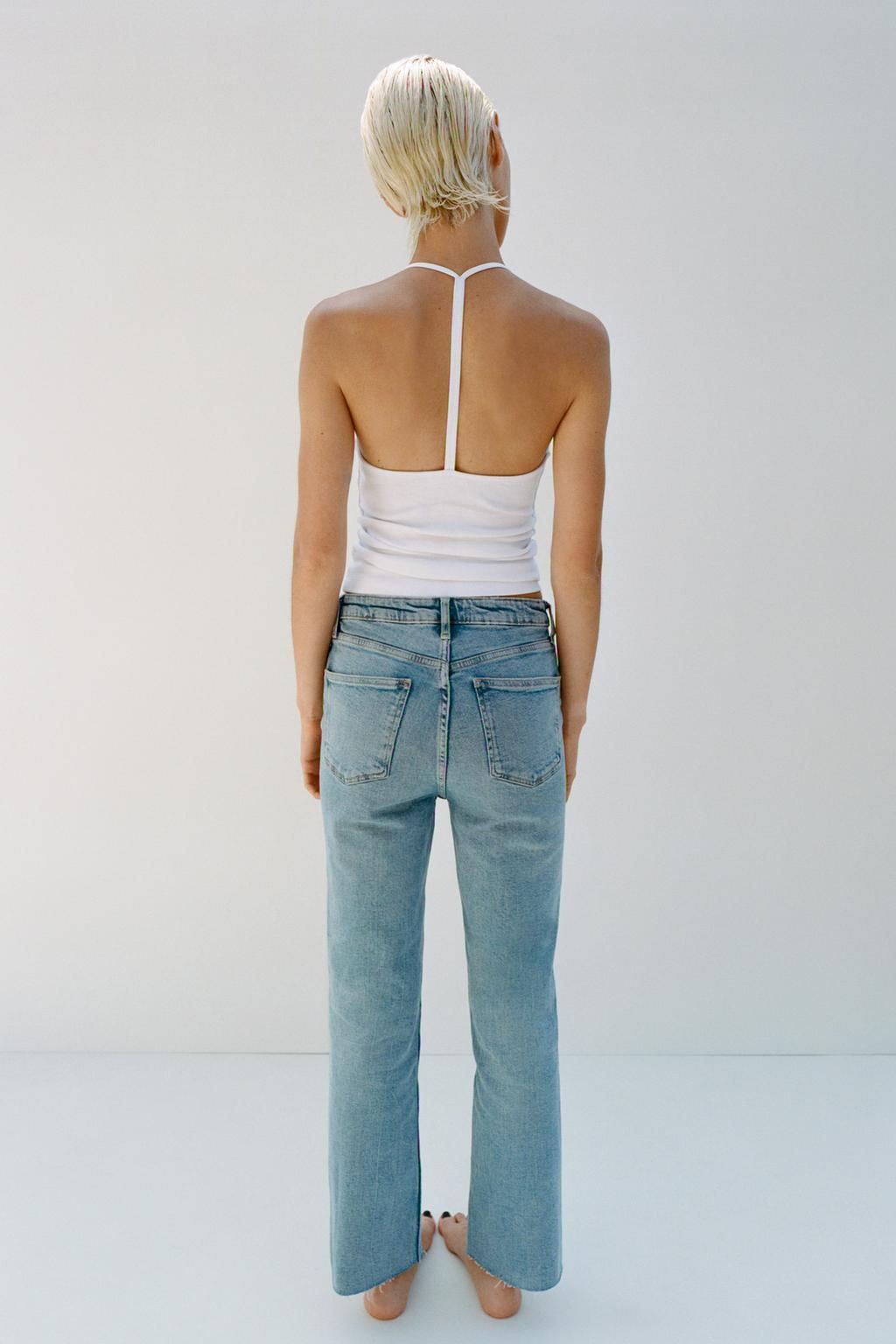 TRF CROPPED FLARE HIGH-WAIST JEANS - Zara фото 81