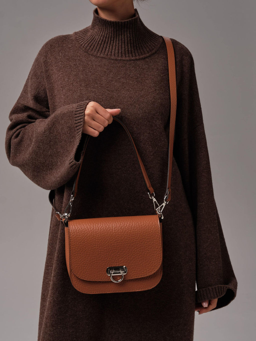 Сумка кожаная Azaro 30741 коричневый камень