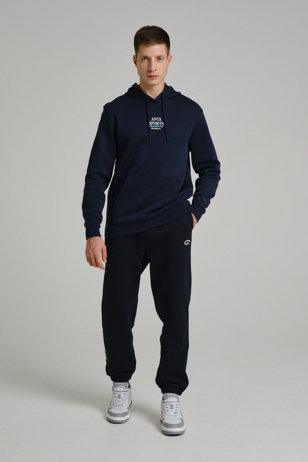 Брюки трикотажные утепленные Черный CLASSIC Knit Track Pants - Anta фото 2