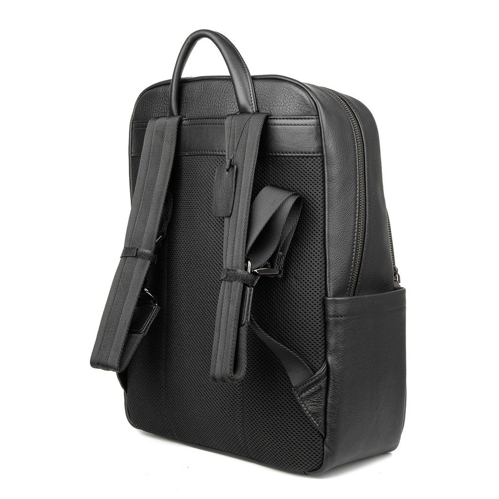 B191229-3 black, Мужской кожаный рюкзак, Barcelo Biagi