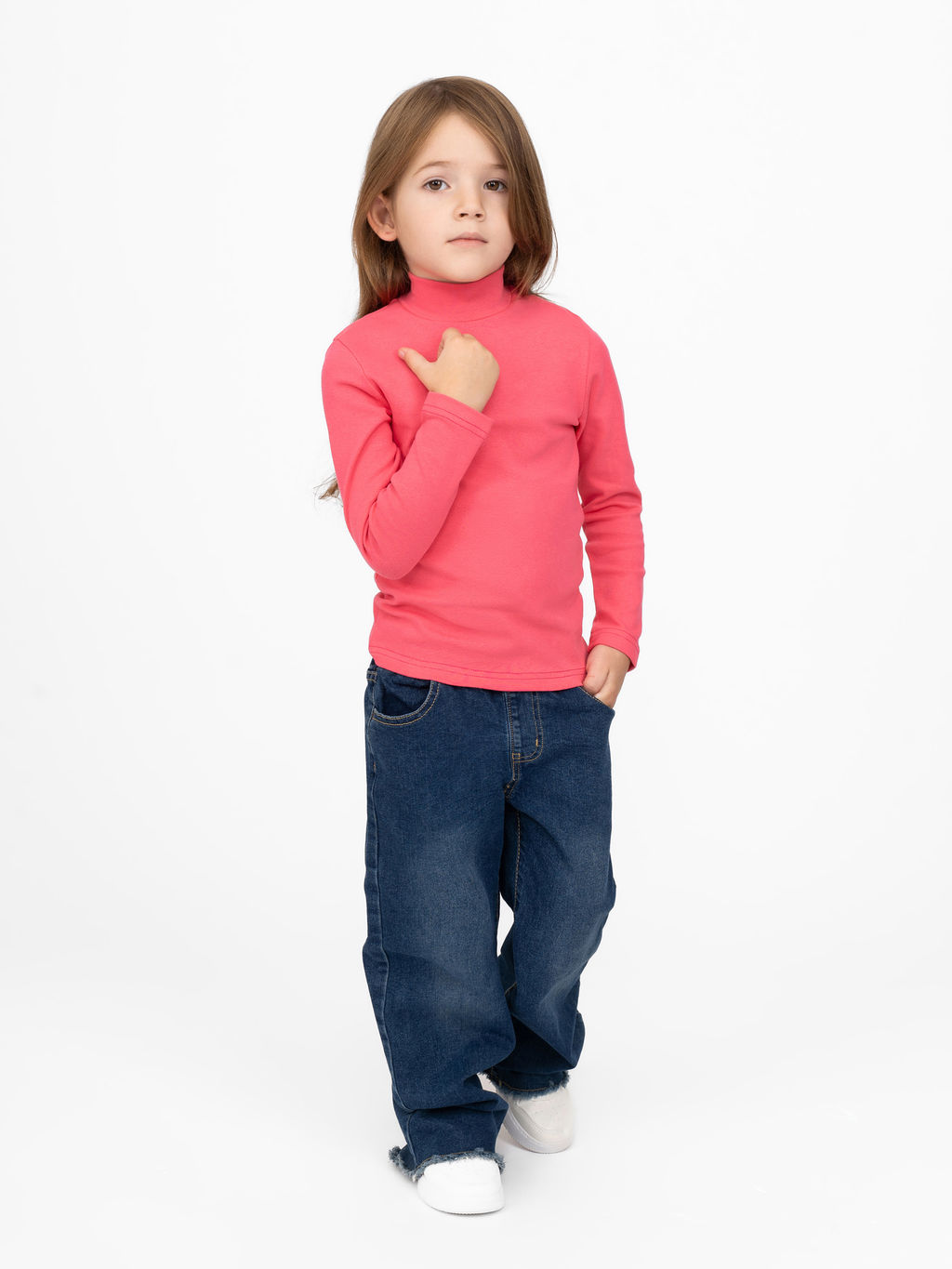 Джемпер-водолазка фуксия 645 (140, 72)