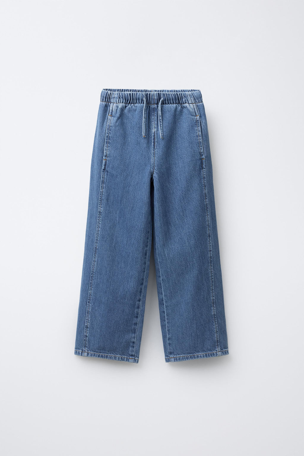 WIDE-LEG JEANS WITH DRAWSTRINGS - Zara фото 7