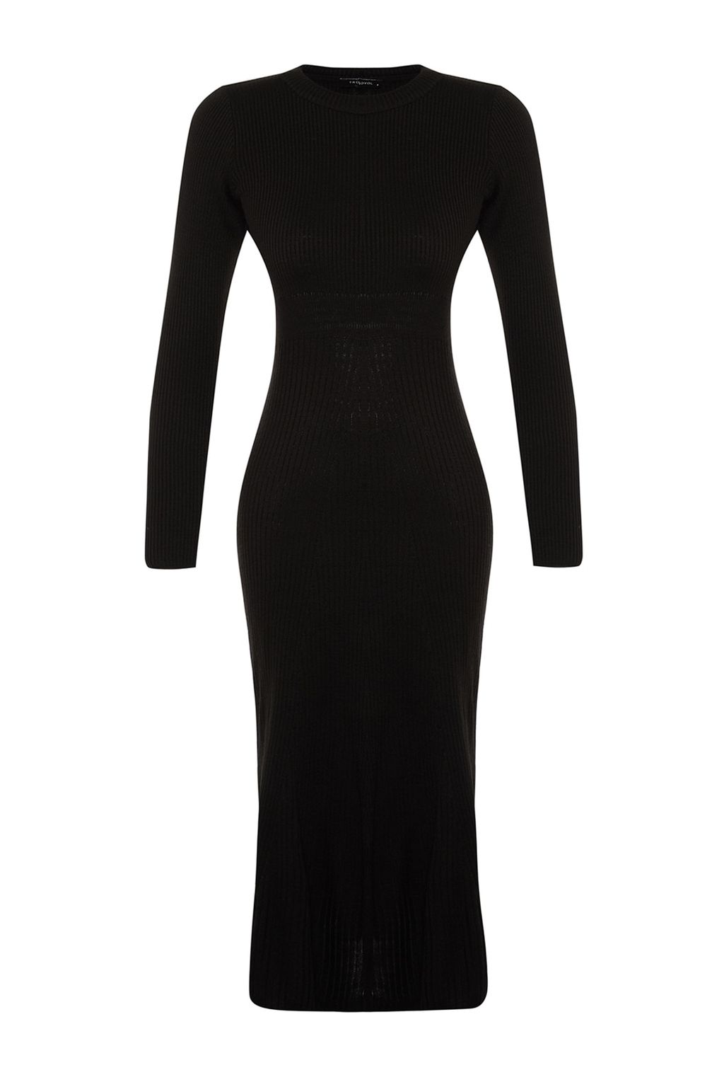 TRENDYOLMILLA Kahverengi Midi Triko Bisiklet Yaka Elbise TWOAW21EL0422 фото 21