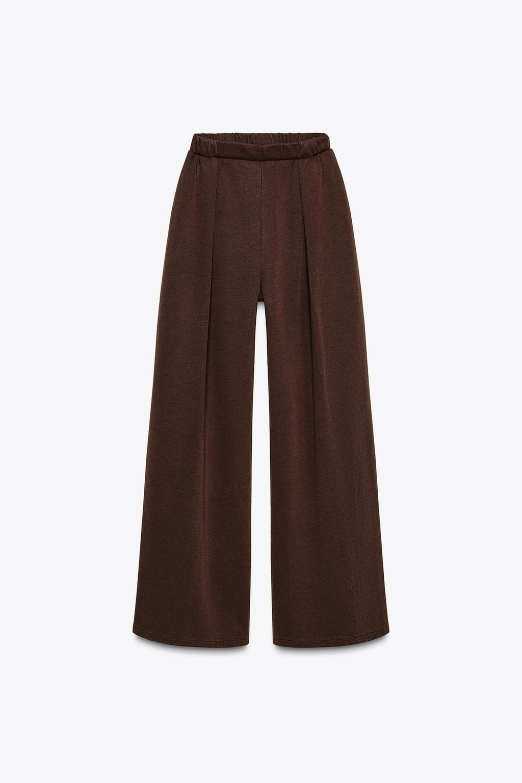 WASHED-EFFECT INTERLOCK TROUSERS - Zara фото 13