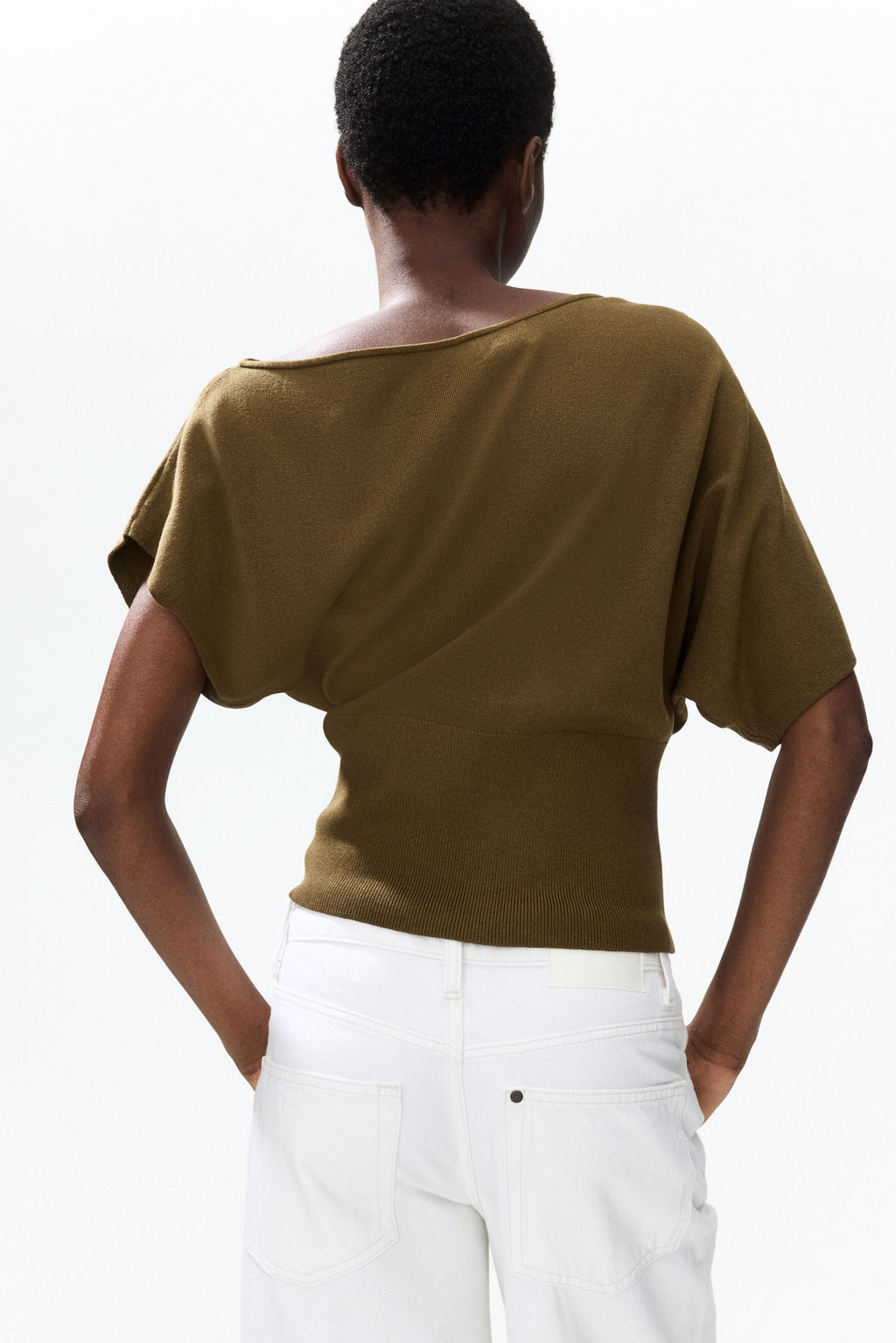Top de un hombro en punto fino - H&m фото 7