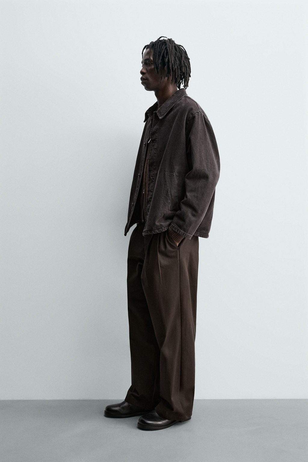 BOXY FIT DENIM OVERSHIRT - Zara фото 4