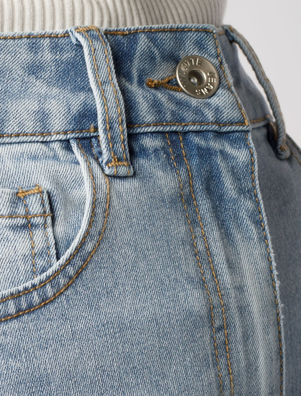 Джинсы-трубы Vilatte D54.260 деним голубые  фото 6