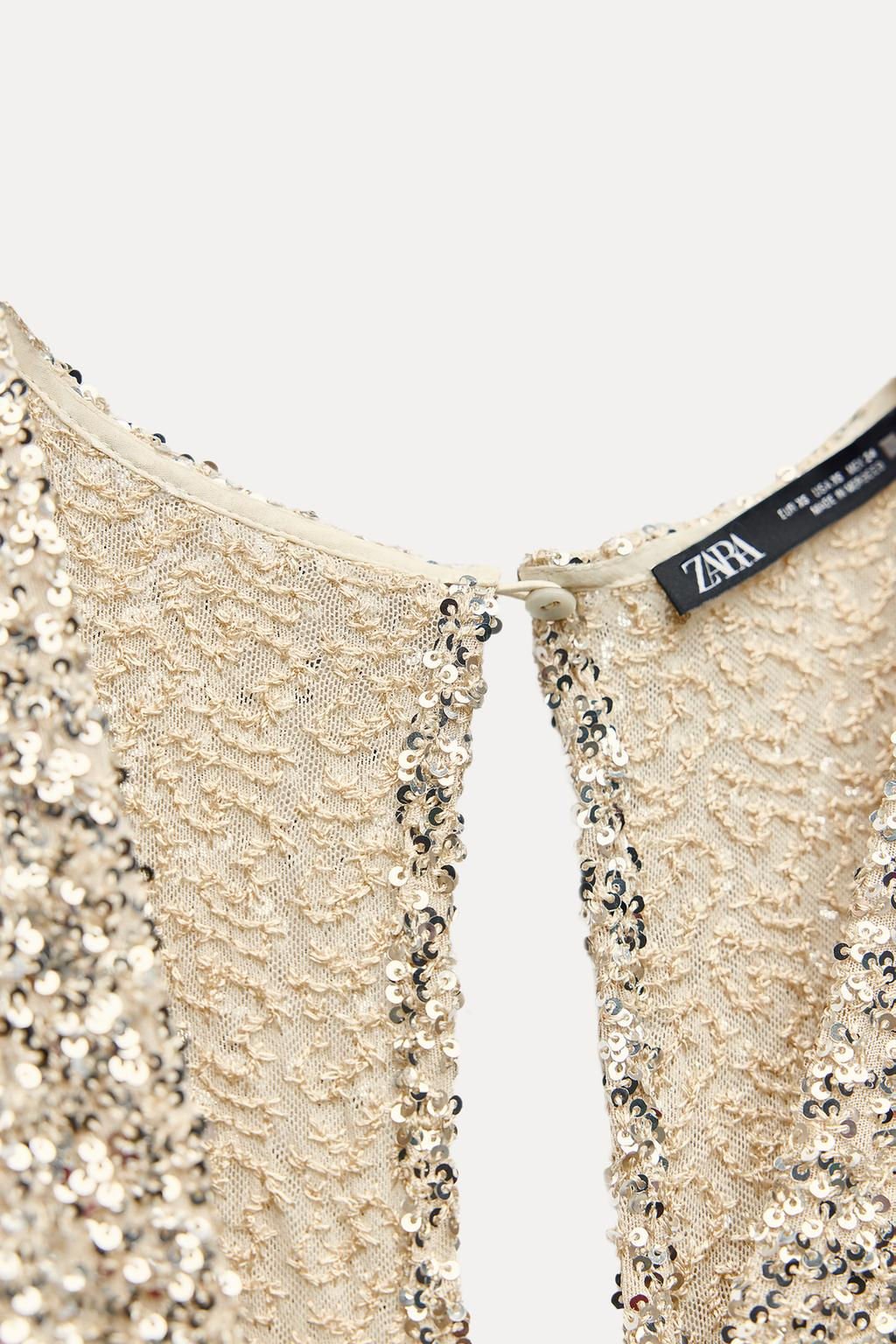 MINI DRESS WITH SEQUINS - Zara фото 5