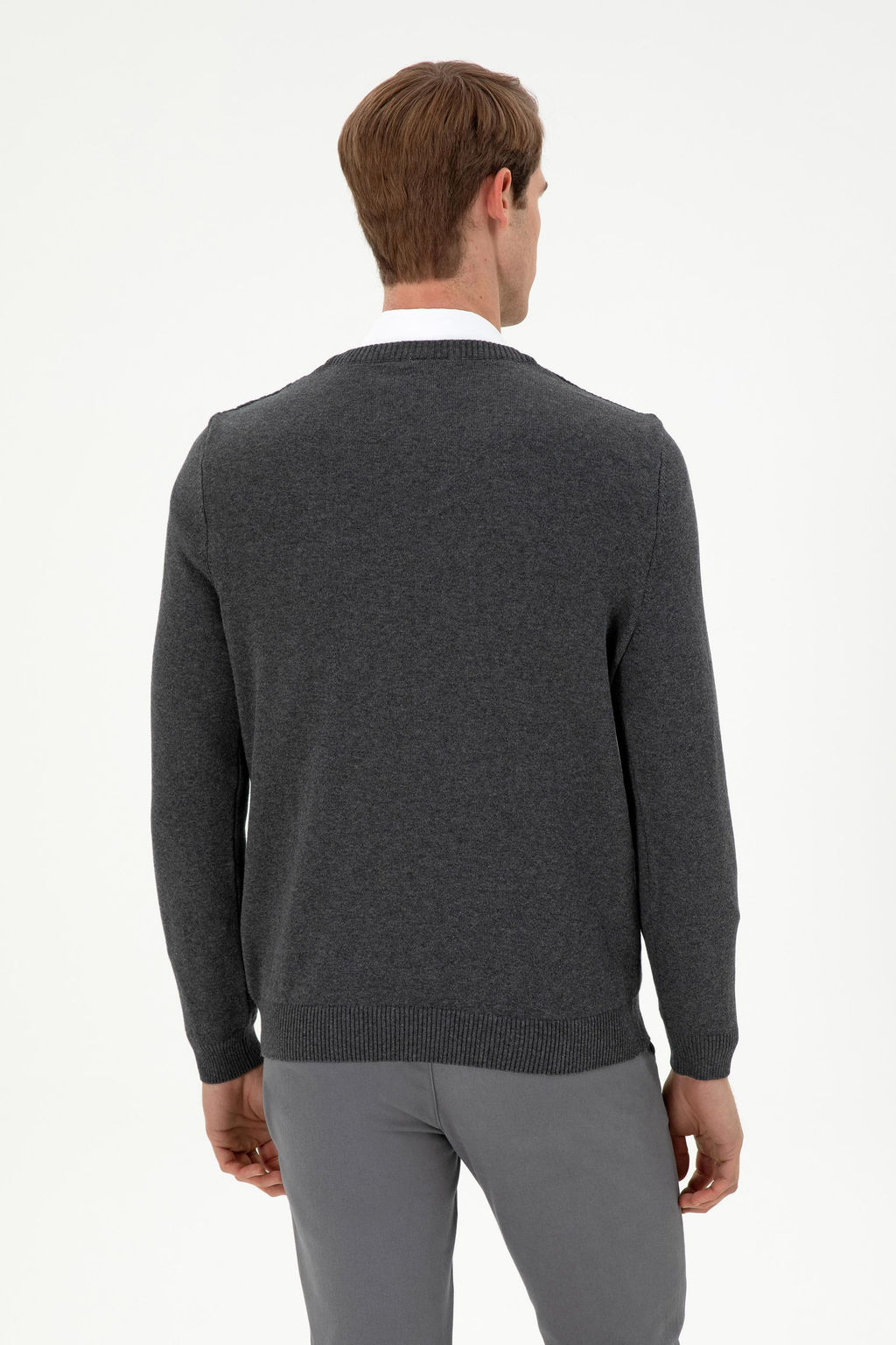 Мужской свитер антрацитового меланжа - U.s. polo assn фото 5