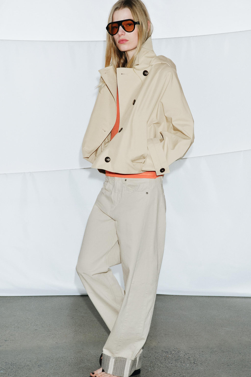 SHORT WATER-REPELLENT TRENCH COAT ZW COLLECTION - Zara фото 7
