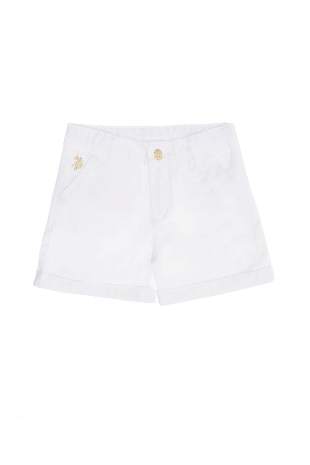 Белые тканые шорты для девочек Неожиданная скидка в корзине - U.s. polo assn фото 3