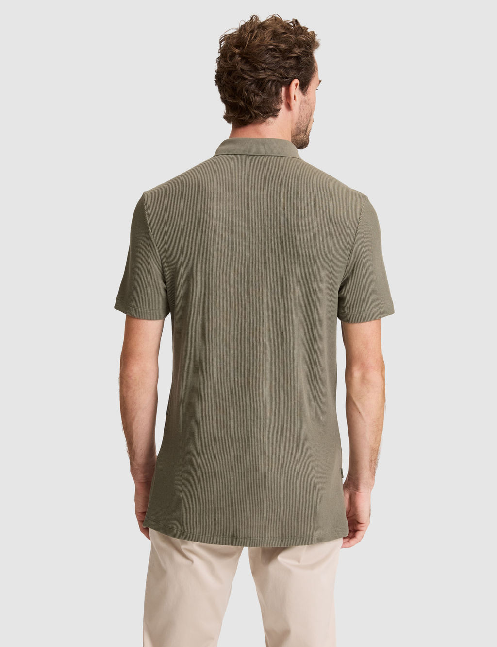 Haki Slim Fit _rme Dokulu Polo Yaka Ti__rt