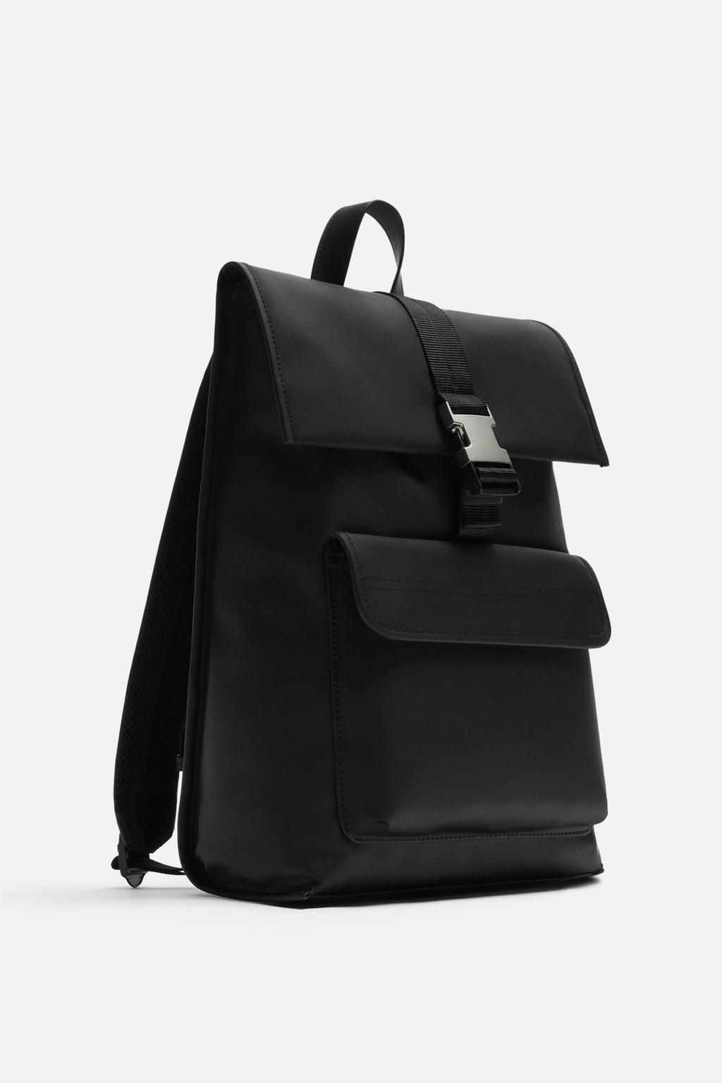 RUBBERISED BACKPACK WITH FLAP - Zara фото 5