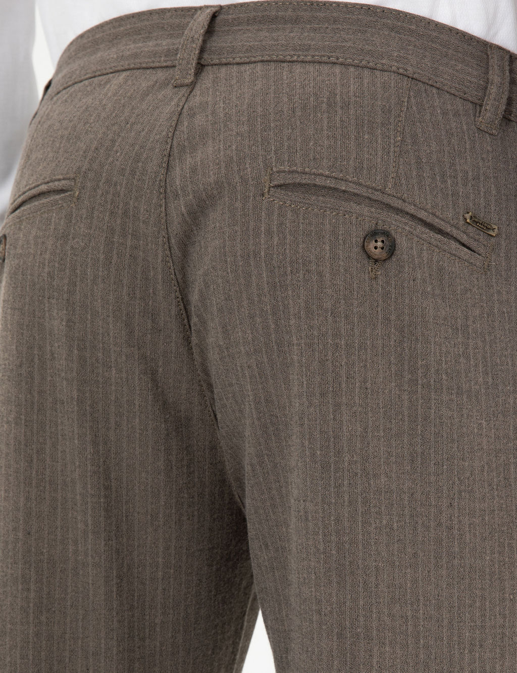 Vizon Slim Fit _izgili Kanvas Pantolon