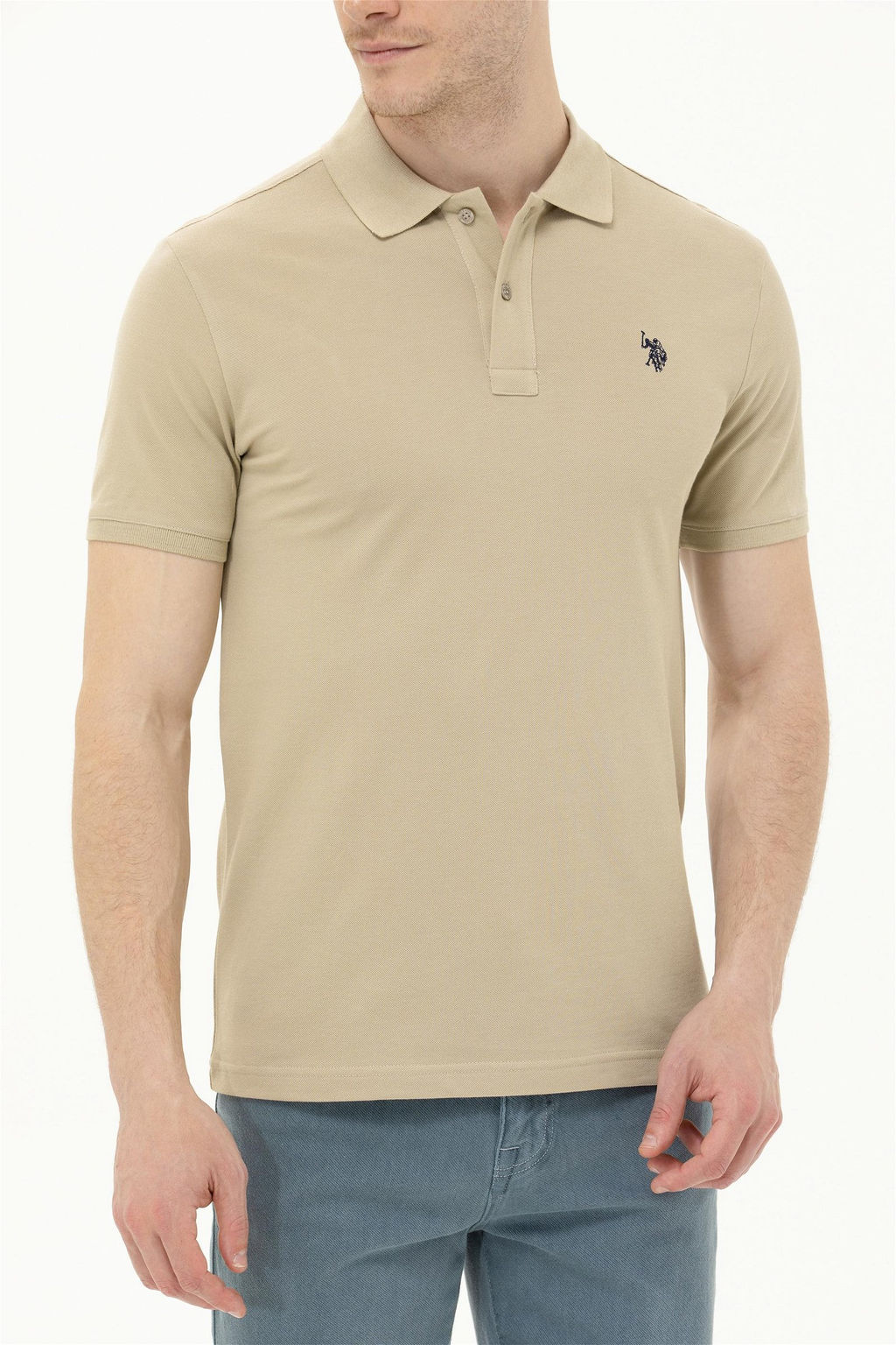 Мужская футболка цвета хаки Basic - U.s. polo assn фото 12