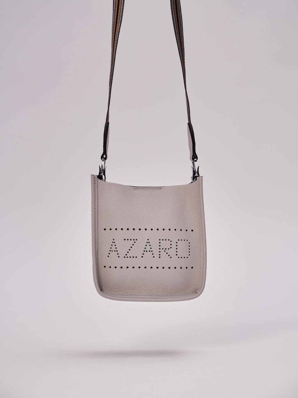 Сумка кожаная на плечо Azaro 30996 серый гранит