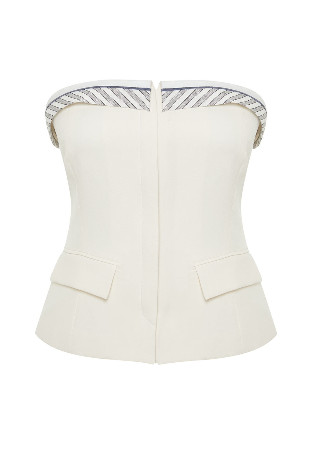 Trendyolmilla Ekru Regular Straplez Dokuma Yelek TWOSS24YE00019  фото 8