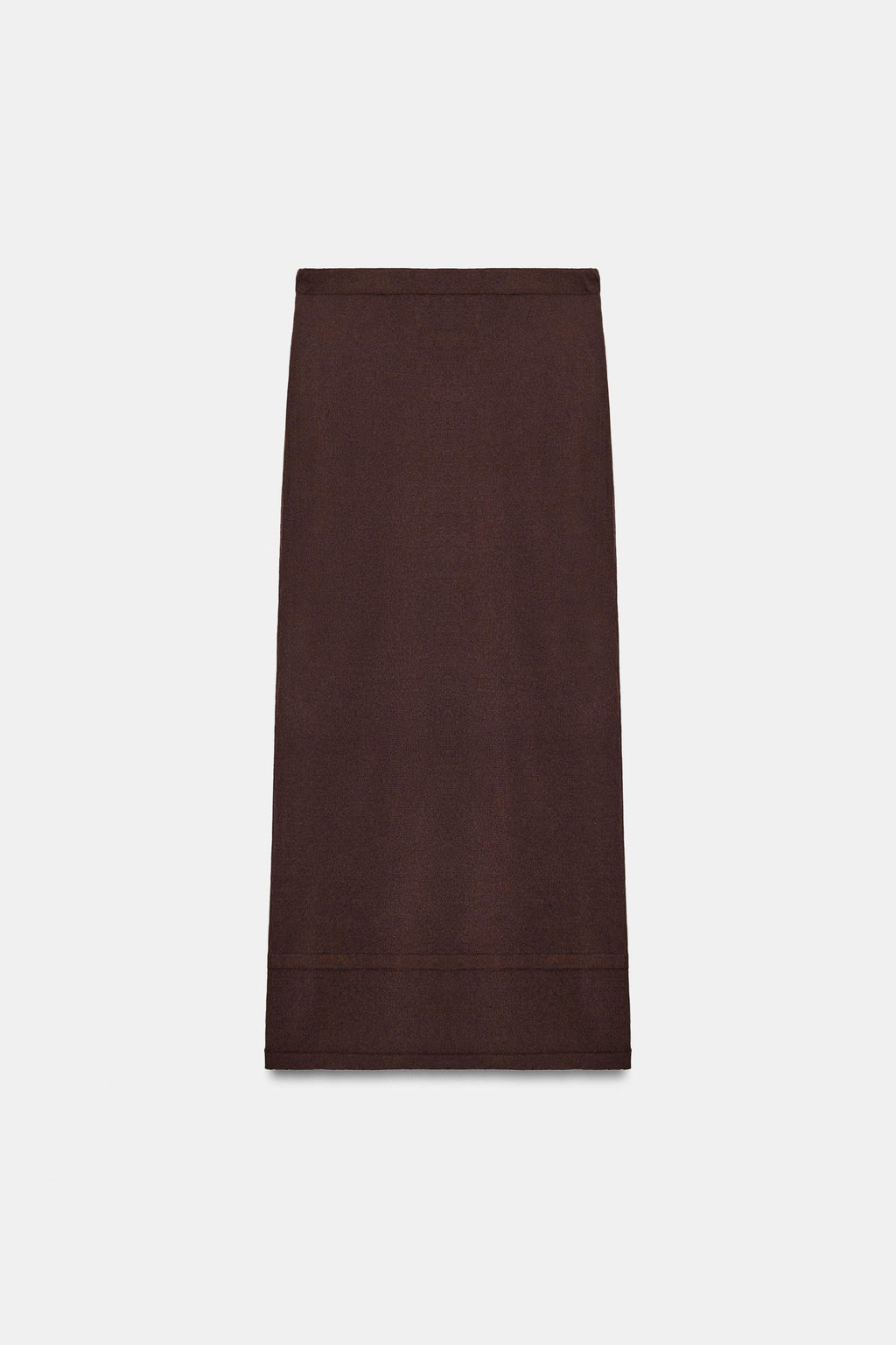 FALDA RECTA FLUIDA PUNTO / Chocolate - Zara фото 6