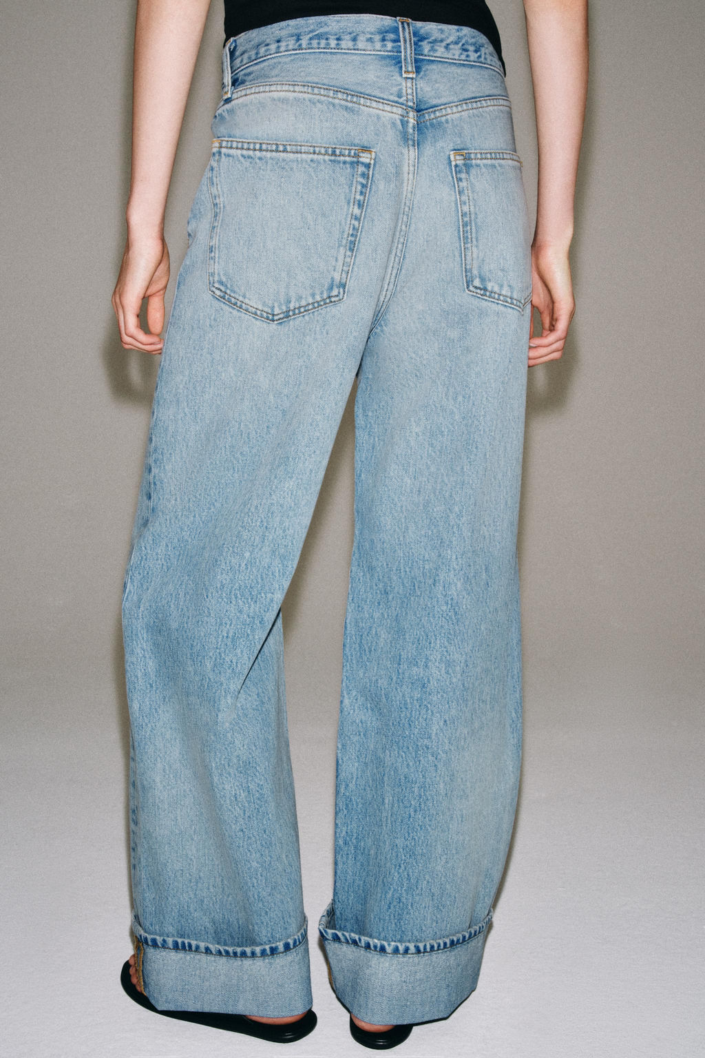 JEANS ZW COLLECTION BAGGY TIRO MEDIO / Azul claro - Zara фото 4