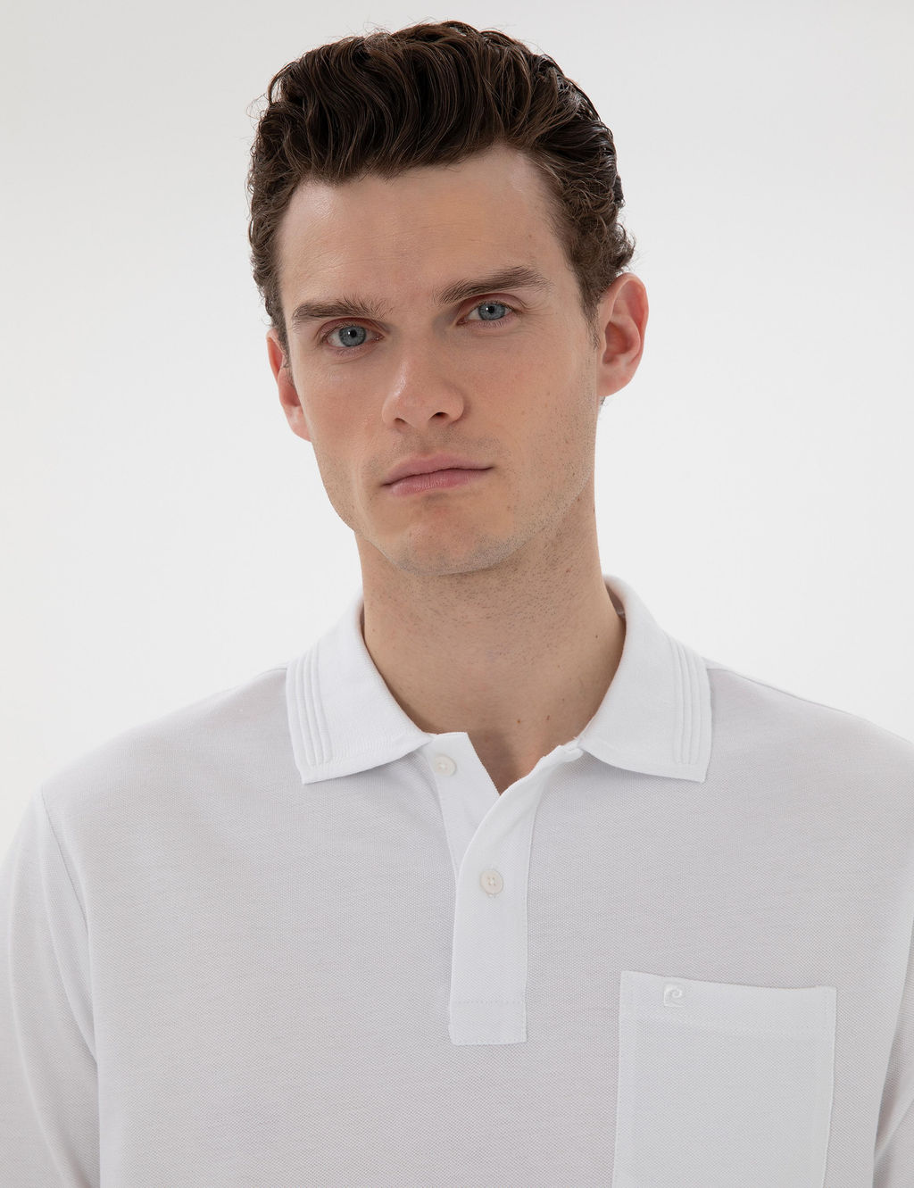 Beyaz Regular Fit K_vr_lmaz Polo Yaka Basic Ti__rt - Pierre cardin фото 2