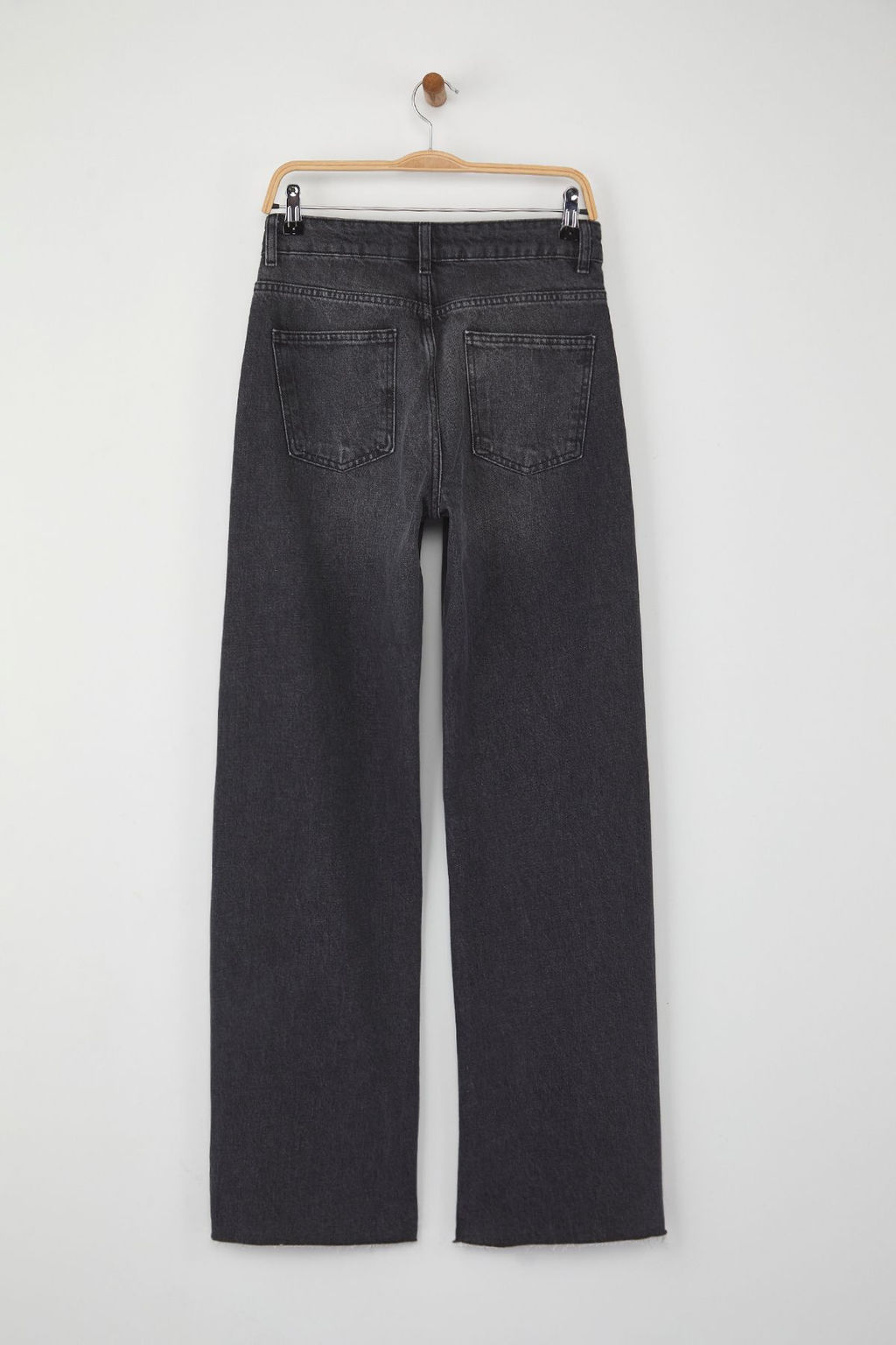 Teen Antrasit Normal Bel Genis Paca Wide Leg Jeans TWOAW26JE00078 - Trendyolmilla фото 6
