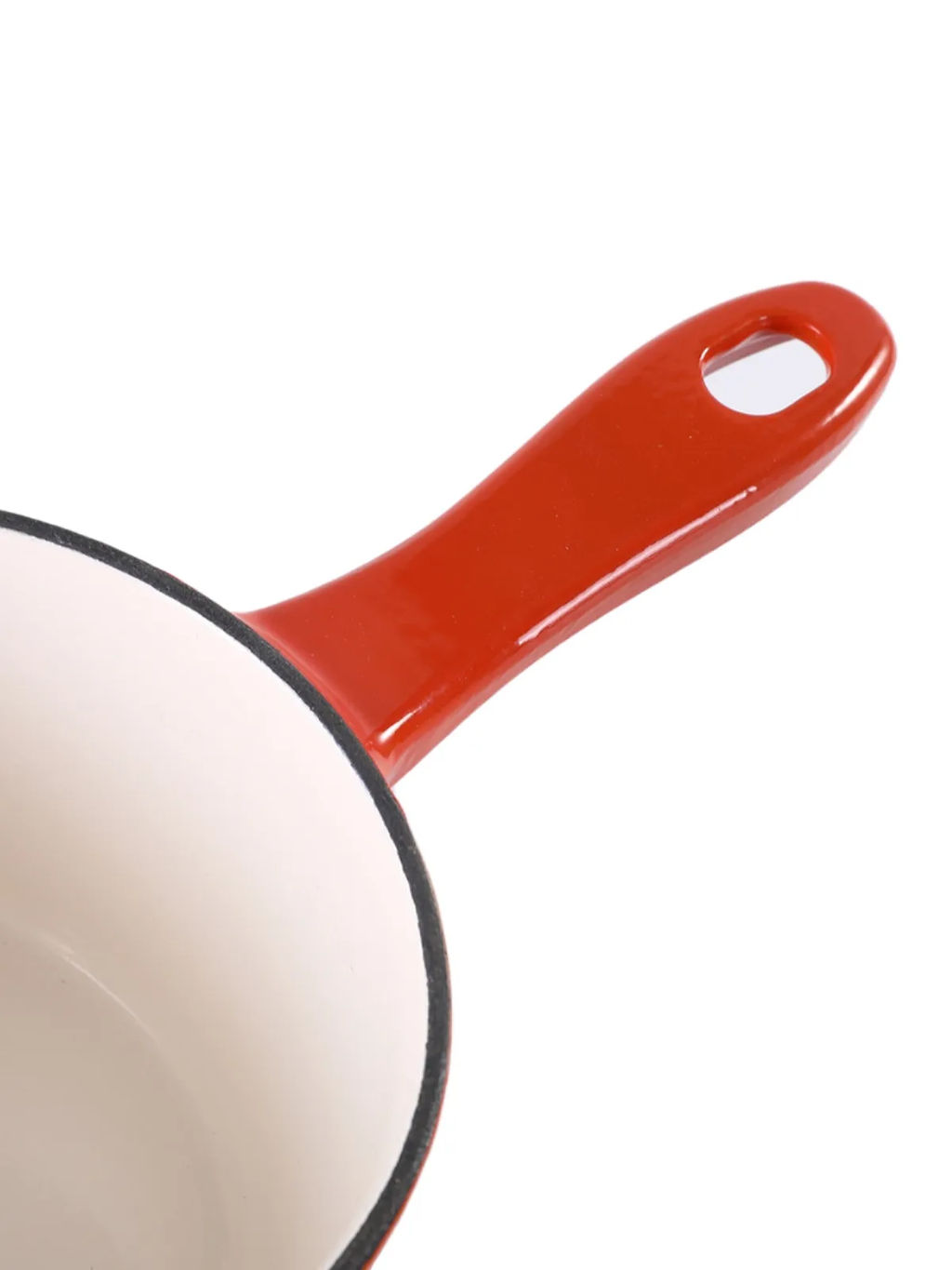 52850 GIPFEL Ковш MAJOLICA FLAME 17х14см, 1,3 л из чугуна с эмалированным покрытием, с крышкой. Цвет: оранжевый. - Werner фото 13