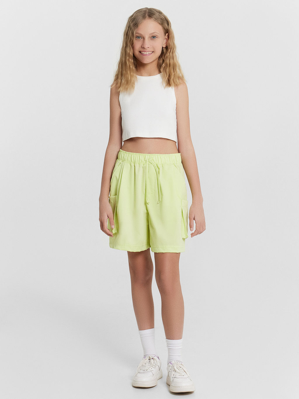 Шорты для девочек салатовые - Mark formelle фото 3