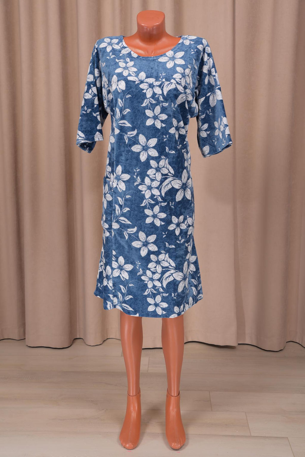 Туника велюровая (01019, синий)