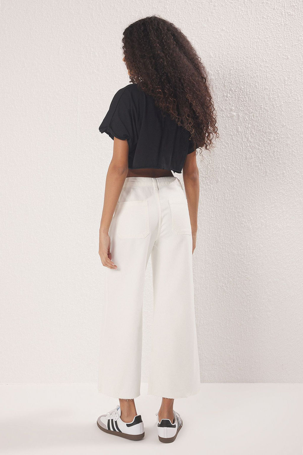 Trendyolmilla Ekru Yuksek Bel Culotte Jeans TWOSS25JE00214 фото 10