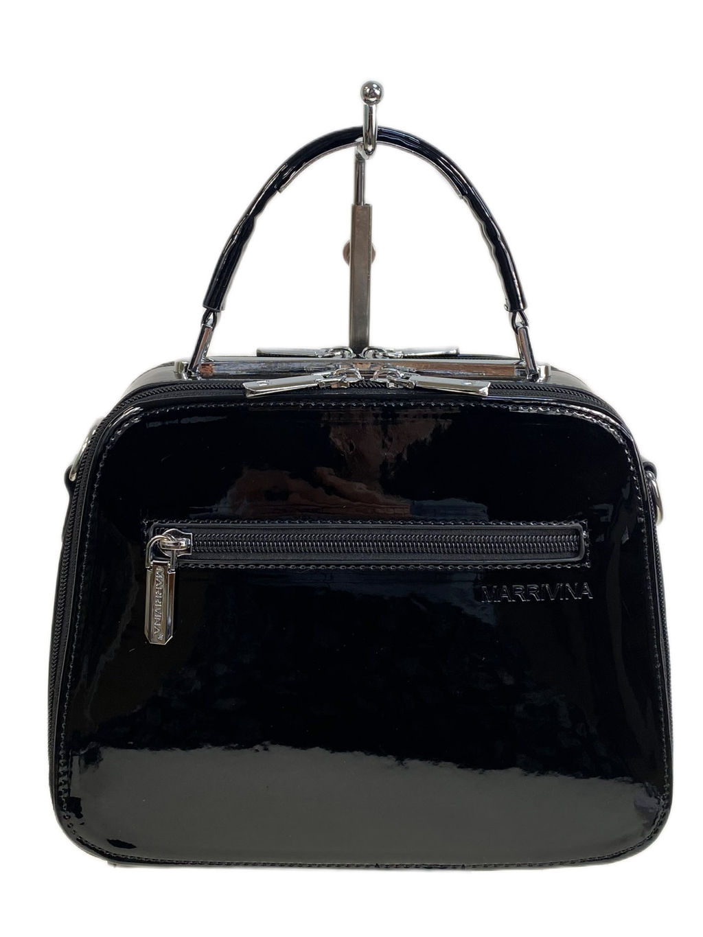 Женская сумка из искусственной кожи, цвет черный - Greta фото 2