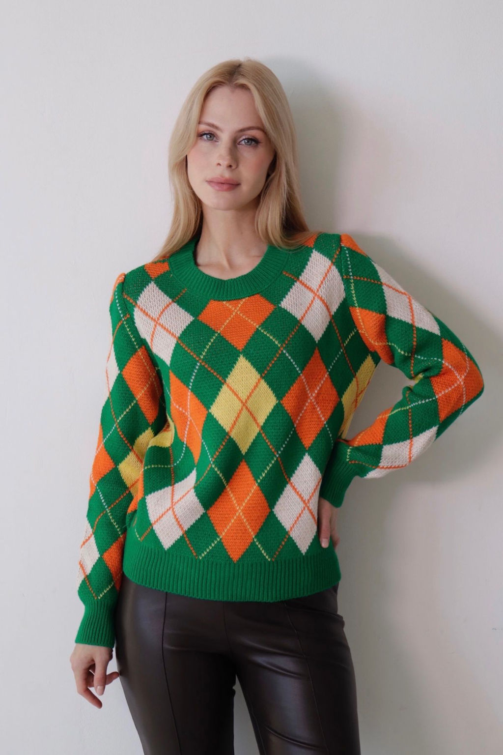 10664 Джемпер с ромбами зелёный - Martichelli фото 20