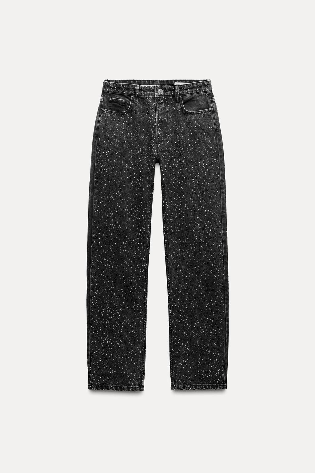 ZW COLLECTION RHINESTONE TROUSERS - Zara фото 4