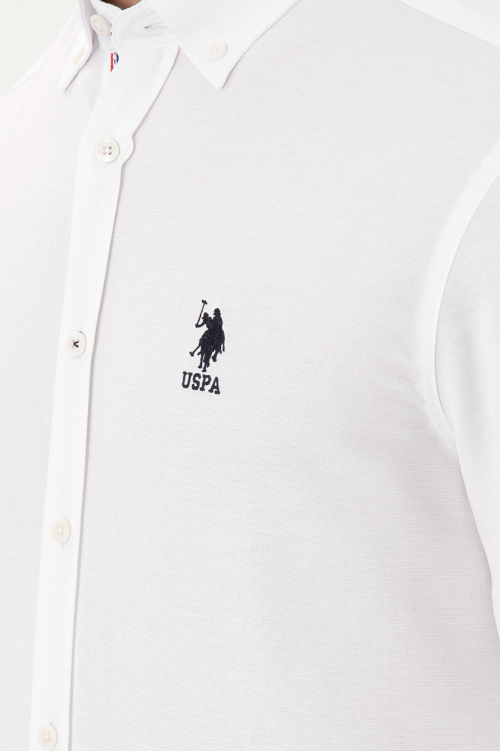 Мужская белая рубашка с длинным рукавом - U.s. polo assn фото 7